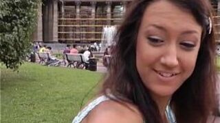 Anal creampie after sex in fresh air porn video